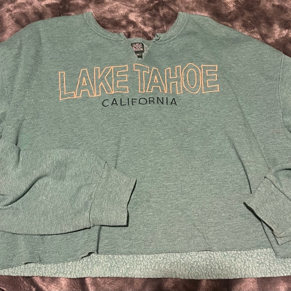 Wild Fable Green Graphic Sweatshirt